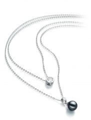 7-8mm AAAA Quality Freshwater Cultured Pearl Necklace in Ramona Black