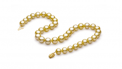 10.9-12.8mm AAA Quality South Sea Cultured Pearl Necklace in Gold