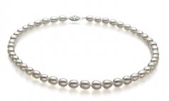 8.5-9.5mm AA Quality Freshwater Cultured Pearl Necklace in Drop White