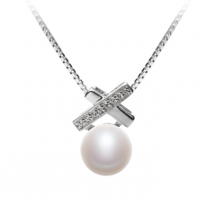 7-8mm AAA Quality Freshwater Cultured Pearl Pendant in Klarita White