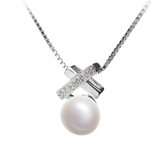 7-8mm AAA Quality Freshwater Cultured Pearl Pendant in Klarita White