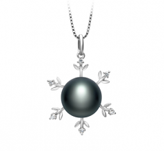 12-13mm AA Quality Freshwater Cultured Pearl Pendant in Besty Black