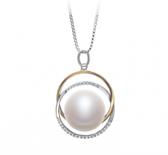 12-13mm AA Quality Freshwater Cultured Pearl Pendant in Judith White