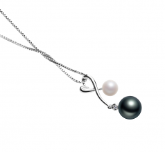5-8mm AAAA Quality Freshwater Cultured Pearl Pendant in Anita Black