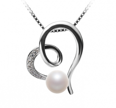 5-6mm AAAA Quality Freshwater Cultured Pearl Pendant in Coco White