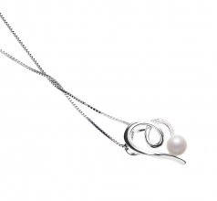 5-6mm AAAA Quality Freshwater Cultured Pearl Pendant in Coco White