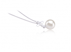 9-10mm AAAA Quality Freshwater Cultured Pearl Pendant in Taylor White