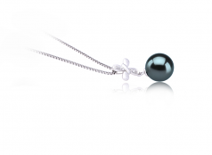 9-10mm AAA Quality Tahitian Cultured Pearl Pendant in Taylor Black