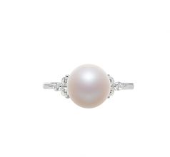 8-9mm AAA Quality Freshwater Cultured Pearl Ring in Dacey White