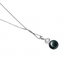 9-10mm AA Quality Freshwater Cultured Pearl Pendant in Sonia Black