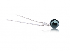 8-9mm AA Quality Japanese Akoya Cultured Pearl Pendant in Mosina Black