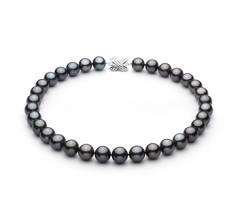 12-13.1mm AAA Quality Tahitian Cultured Pearl Necklace in Black