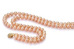 6-7mm AA Quality Freshwater Cultured Pearl Necklace in Ulrike Pink