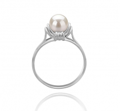 6-7mm AAAA Quality Freshwater Cultured Pearl Ring in Joy White
