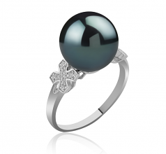 12-13mm AA Quality Tahitian Cultured Pearl Ring in Ireland Black