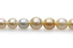 8.2-12mm Baroque Quality South Sea Cultured Pearl Necklace in 18-inch Multicolor