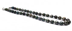 8-11mm Baroque Quality Tahitian Cultured Pearl Necklace in 17.5-inch Multicolor