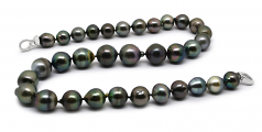 10-14mm Baroque Quality Tahitian Cultured Pearl Necklace in 17.5-inch Multicolor