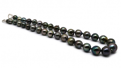 10-14mm Baroque Quality Tahitian Cultured Pearl Necklace in 17.5-inch Multicolor