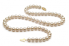 6-7mm AA Quality Freshwater Cultured Pearl Necklace in White