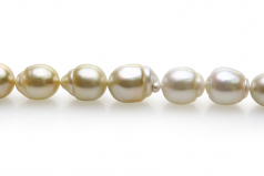 10.4-13mm Baroque Quality South Sea Cultured Pearl Necklace in 18-inch Multicolor