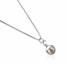 8-9mm AA Quality Japanese Akoya Cultured Pearl Pendant in Kacey White
