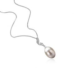 10-11mm AAA Quality Freshwater Cultured Pearl Pendant in Deborah White