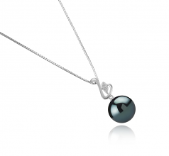 12-13mm AAA Quality Tahitian Cultured Pearl Pendant in Dixie Black