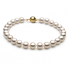 6.5-7mm Hanadama - AAAA Quality Japanese Akoya Cultured Pearl Bracelet in Hanadama 7-inch White