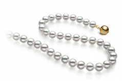 6.5-7mm Hanadama - AAAA Quality Japanese Akoya Cultured Pearl Necklace in Hanadama 16-inch White