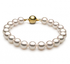 7.5-8mm Hanadama - AAAA Quality Japanese Akoya Cultured Pearl Bracelet in Hanadama 7-inch White