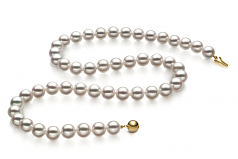 7.5-8mm Hanadama - AAAA Quality Japanese Akoya Cultured Pearl Necklace in Hanadama 16-inch White