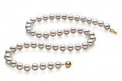 7.5-8mm Hanadama - AAAA Quality Japanese Akoya Cultured Pearl Necklace in Hanadama 23-inch White