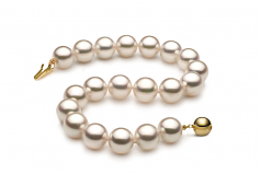 8.5-9mm Hanadama - AAAA Quality Japanese Akoya Cultured Pearl Bracelet in Hanadama 7-inch White
