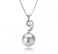 11-12mm AAAA Quality Freshwater - Edison Cultured Pearl Pendant in Sofie White