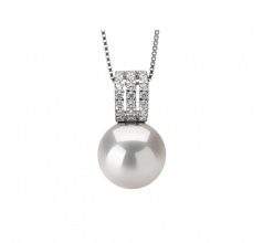 12-13mm AA+ Quality Freshwater - Edison Cultured Pearl Pendant in Colette White