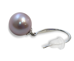 8-8.5mm AAAA Quality Freshwater Cultured Pearl Earring Pair in Yoko Lavender