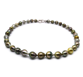 8-10mm Baroque Quality Tahitian Cultured Pearl Necklace in 17-inch Multicolor 8-10mm Baroque Quality Tahitian Cultured Pearl Necklace in 17-inch Multicolor