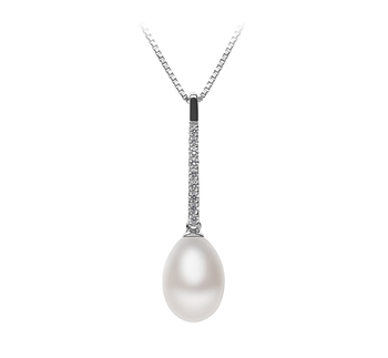 10-11mm AA - Drop Quality Freshwater Cultured Pearl Pendant in Adra White 10-11mm AA - Drop Quality Freshwater Cultured Pearl Pendant in Adra White