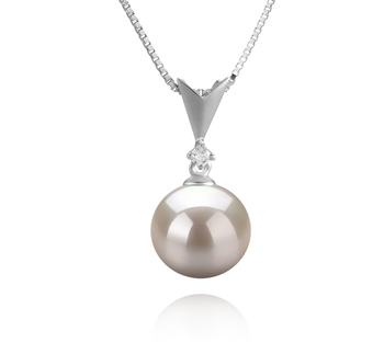 9-10mm AAAA Quality Freshwater Cultured Pearl Pendant in Ailani White 9-10mm AAAA Quality Freshwater Cultured Pearl Pendant in Ailani White