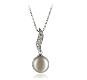 9-10mm AA Quality Freshwater Cultured Pearl Pendant in Alicia White