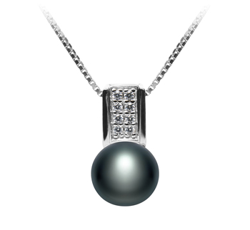 8-9mm AAA Quality Freshwater Cultured Pearl Pendant in Alina Black 8-9mm AAA Quality Freshwater Cultured Pearl Pendant in Alina Black