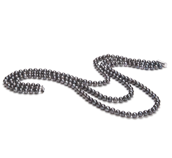 6-7mm AA Quality Freshwater Cultured Pearl Necklace in Aline Black 6-7mm AA Quality Freshwater Cultured Pearl Necklace in Aline Black