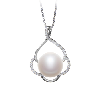 12-13mm AA Quality Freshwater Cultured Pearl Pendant in Alyssa White 12-13mm AA Quality Freshwater Cultured Pearl Pendant in Alyssa White