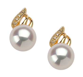 8-9mm AAA Quality Japanese Akoya Cultured Pearl Earring Pair in Anastasia White 8-9mm AAA Quality Japanese Akoya Cultured Pearl Earring Pair in Anastasia White
