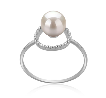 6-7mm AAAA Quality Freshwater Cultured Pearl Ring in Andy White 6-7mm AAAA Quality Freshwater Cultured Pearl Ring in Andy White