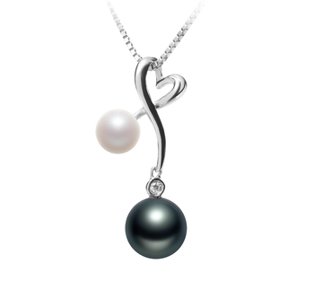 5-8mm AAAA Quality Freshwater Cultured Pearl Pendant in Anita Black 5-8mm AAAA Quality Freshwater Cultured Pearl Pendant in Anita Black
