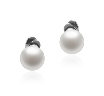 5-6mm AAA Quality Freshwater Cultured Pearl Earring Pair in Aria White 5-6mm AAA Quality Freshwater Cultured Pearl Earring Pair in Aria White
