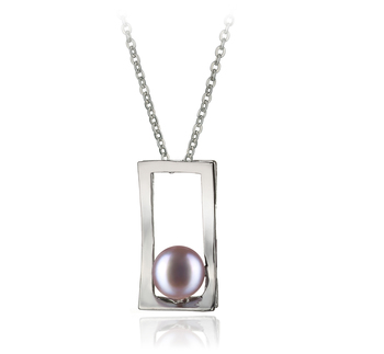 7-8mm AA Quality Freshwater Cultured Pearl Pendant in Athena Lavender