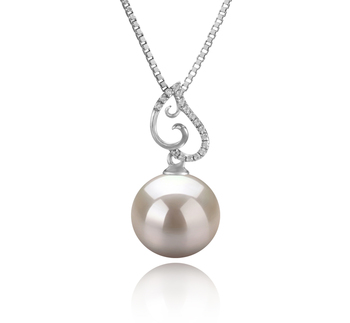 10-11mm AAAA Quality Freshwater Cultured Pearl Pendant in Belinda White 10-11mm AAAA Quality Freshwater Cultured Pearl Pendant in Belinda White